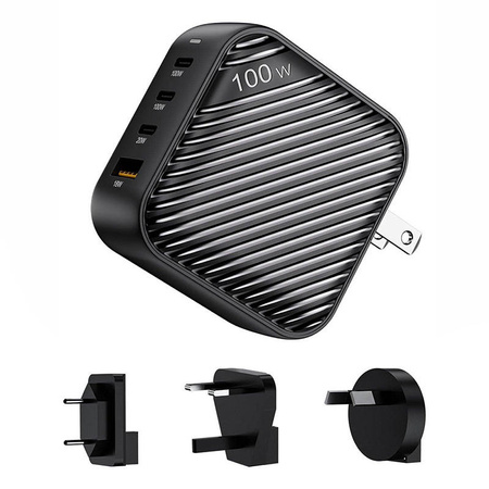 INVZI ŁADOWARKA SIECIOWA 100W 3X USB-C + USB DO TELEFONÓW SZYBKIE ŁADOWANIE