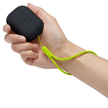 SPIGEN SILICONE FIT STRAP APPLE AIRPODS PRO 1 / 2 BLACK/PHANTOM GREEN