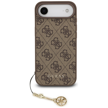 Etui Guess 4G Charms Collection MagSafe  do iPhone Air brązowy