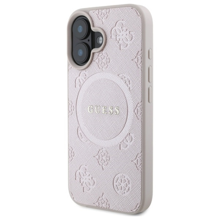 GUESS ETUI CASE HARDCASE DO IPHONE 16 6.1 DO MAGSAFE SAFFIANO PEONY LOGO