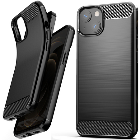 CARBON CASE ELASTYCZNE ETUI DO IPHONE 13 MINI OCHRONA NA TELEFON Z CARBONEM