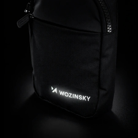 Mini saszetka na ramię Wozinsky WMS-W1 wodoodporna dwukomorowa na telefon unisex - czarna