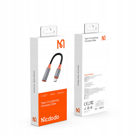 Mcdodo phone adapter, for iPhone, USB-C, silver