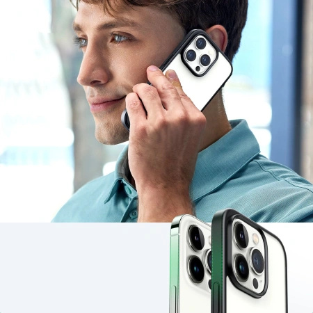 UGREEN KICKSTAND ETUI DO IPHONE 14 PRO Z ŻELOWĄ RAMKĄ I SZTYWNĄ KONSTRUKCJĄ