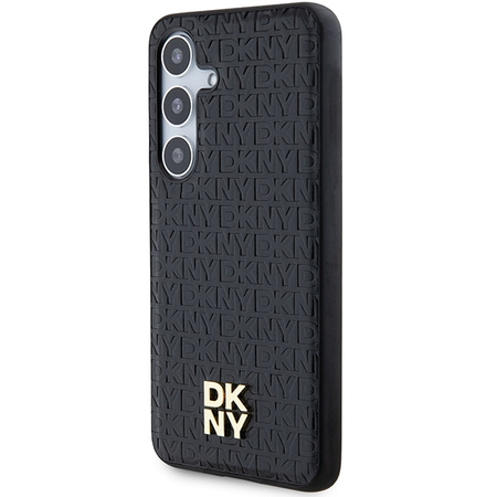 DKNY POKROWIEC HARDCASE DO SAMSUNG GALAXY S24 S921 Z LOGO METALOWYM LEATHER