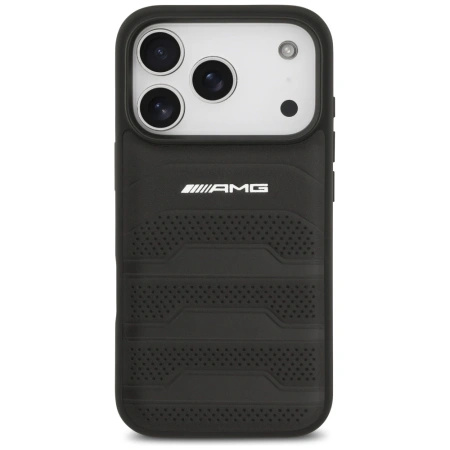 MERCEDES ETUI AMG LEATHER DEBOSSED LINES LOGO DO IPHONE 17 PRO LUKSUSOWE