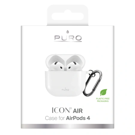 Puro Silicon Cover ICON for Airpods 4, white