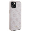 Etui Guess 4G Metal Gold Logo na iPhone 15 - różowe