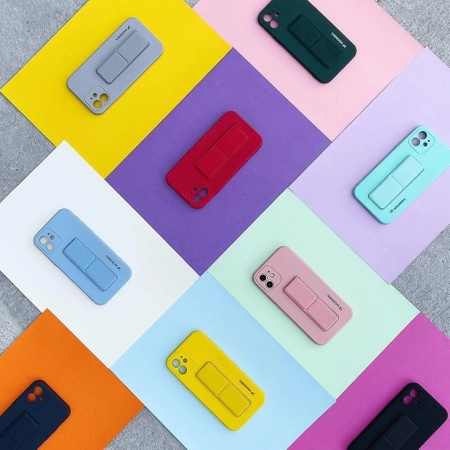 WOZINSKY KICKSTAND CASE DO IPHONE 12 SILIKONOWE Z PODSTAWKĄ WYSOKA OCHRONA