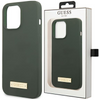 Guess GUHMP13LSPLA iPhone 13 Pro / 13 6,1" zielony/khaki hard case Silicone Logo Plate MagSafe