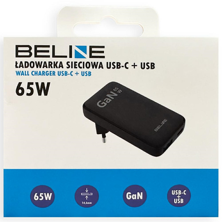 BELINE ŁADOWARKA 65W USB-C USB DO SMARTFONÓW PD 3.0 QC 3.0 SZYBKIE