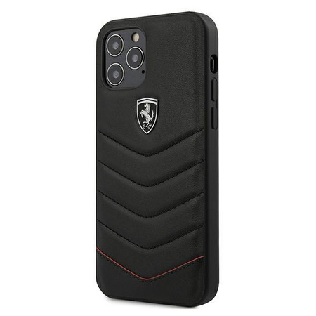 Etui Ferrari Off Track Quilted na iPhone 12 Pro Max - czarne