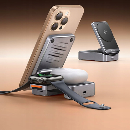MCDODO ŁADOWARKA INDUKCYJNA 3W1 MAGSAFE STACJA DOKUJĄCA DO APPLE IPHONE QI2