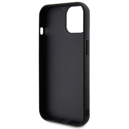 Etui Guess Quilted Metal Logo na iPhone 15 - czarne