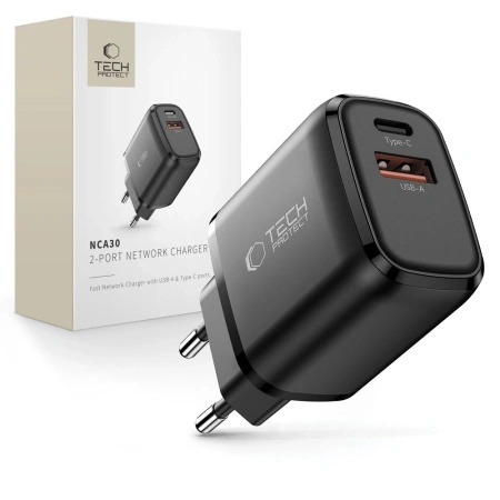 TECH-PROTECT ŁADOWARKA SIECIOWA NCA30 PD 30W QC3.0 USB-A USB-C