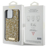 Etui Guess Rhinestone Metal Logo na iPhone 15 Pro - żółte