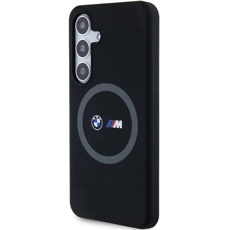 Etui BMW M Silicone Printed Ring MagSafe na Samsung Galaxy S24 - czarne