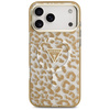 Etui Guess Leopard Glitter MagSafe do    iPhone 17 Pro Max brązowy