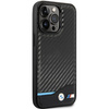 Etui BMW Leather Carbon BMHCP13L22NBCK na iPhone 13 Pro / na iPhone 13 - czarne