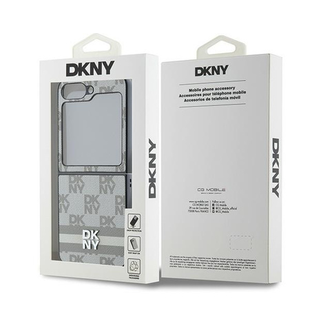DKNY POKROWIEC HARDCASE DO SAMSUNG Z FLIP6 F741 Z PRINTEM CHEQUERED STRIPES