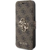 Etui Guess 4G Metal Logo na iPhone 15 Pro - brązowe