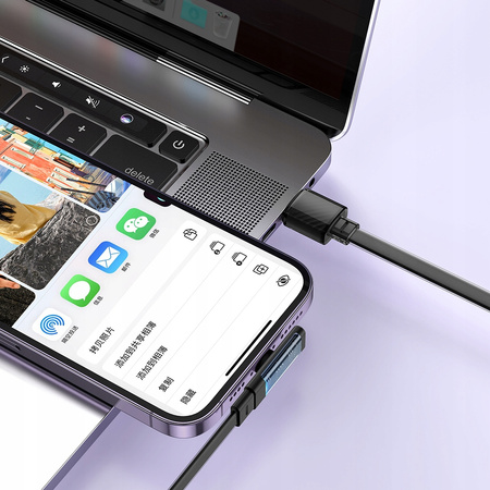 Kabel do iPhone, Kątowy, Mocny, Super Szybki, Mcdodo, 100W, 1.8M, czarny