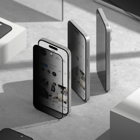 RINGKE SZKŁO PRYWATYZUJĄCE EASY SLIDE 2-PACK DO IPHONE 16 PRO MAX Z OCHRONĄ