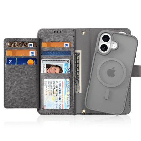 DUX DUCIS ETUI DO IPHONE 16 LAVA CASE SKÓRZANE Z MAGNETYCZNYM ZAMKNIĘCIEM