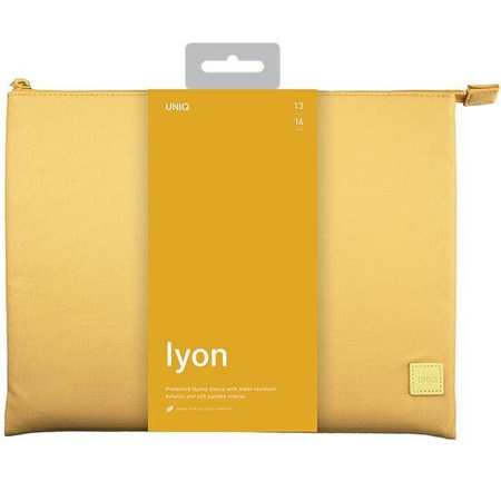 Etui Uniq Lyon na laptop 14" wodoodporny RPET - żółte