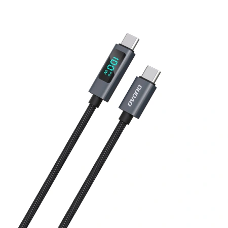 DUDAO KABEL USB-C DO USB-C 100W Z WYŚWIETLACZEM LED 1M DO TELEFONÓW
