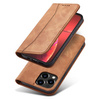 Magnet Fancy Case etui do iPhone 13 Pro Max pokrowiec portfel na karty kartę podstawka brązowy