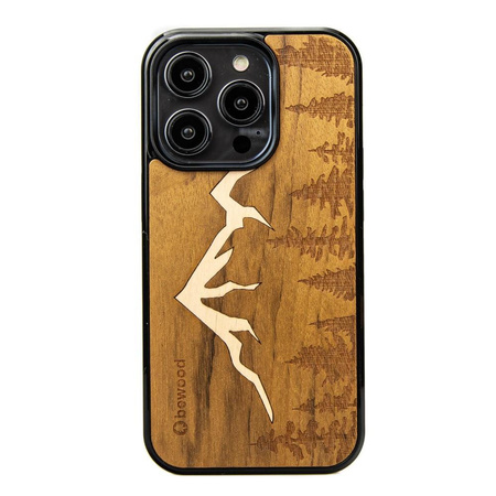 Etui drewniane na iPhone 15 Pro Bewood Góry Imbuia