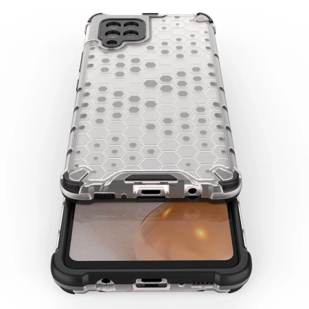 HURTEL POKROWIEC DO SAMSUNG GALAXY A42 5G Z PANCERNYM ETUI ŻELOWA RAMKA