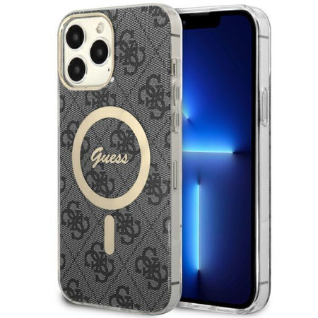 Etui Guess GUHMP13XH4STK na iPhone 13 Pro Max 6.7" - czarne 4G MagSafe