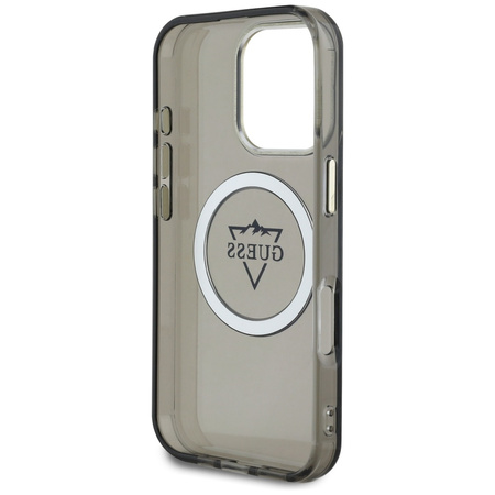 GUESS POKROWIEC TPU DO MAGSAFE IPHONE 16 PRO LOGO METAL MOUNTAIN NOWOCZESNE
