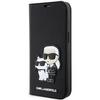 Etui Karl Lagerfeld KLBKP14LSANKCPK na iPhone 14 Pro bookcase - czarne Saffiano Karl&Choupette