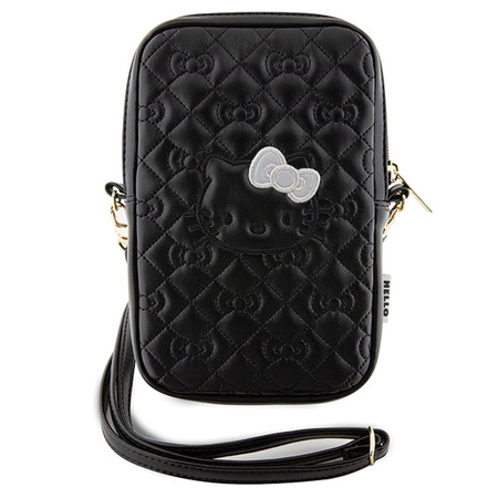 HELLO KITTY TOREBKA DO TELEFONU DO IPHONE 12 13 14 15 Z WZOREM QUILTED BOWS