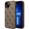 Guess GUHCP14SG4GFBR iPhone 14 6,1" brązowy/brown hard case 4G Metal Gold Logo