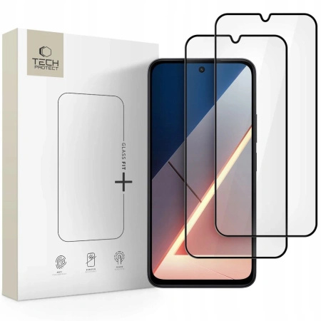 TECH-PROTECT SZKŁO HARTOWANE GLASS FIT+ 2-PACK DO XIAOMI POCO M7 OCHRONA