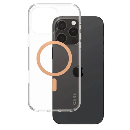 Etui CARE by PanzerGlass Flagship Case z MagSafe na iPhone 16 Pro Max - pomarańczowe
