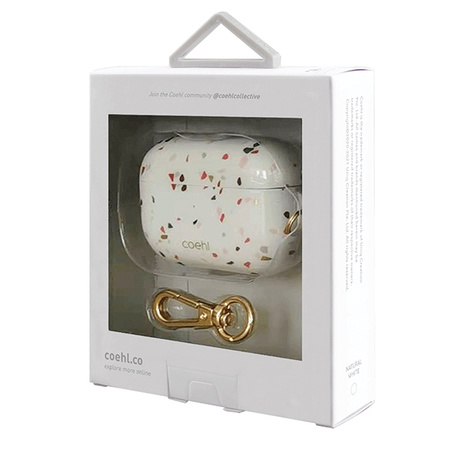 UNIQ ETUI COEHL TERAZZO DO AIRPODS PROBIAŁE OCHRONA W CODZIENNYCH WARUNKACH