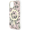 Etui Guess GUHMP14MHCFWSP na iPhone 14 Plus 6.7" - różowe Flower MagSafe