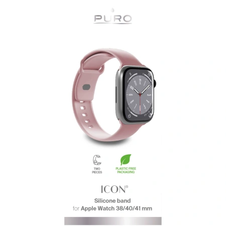 PURO PASEK SILIKONOWY DO APPLE WATCH 38 40 41 MM 2 SZTUKI SZYBKIE MONTAŻE