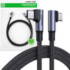 Ugreen kątowy kabel USB Typ C - USB Typ C Quick Charge Power Delivery 100 W 5 A 1 m czarny (US335 70696)