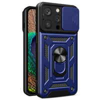 Hybrid Armor Camshield etui iPhone 14 Pro Max pancerny pokrowiec z osłoną na aparat niebieskie