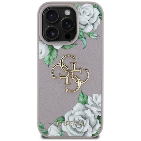 GUESS ETUI POKROWIEC DO IPHONE 16 PRO MAX WYSOKOGATUNKOWY MATERIAŁ 4G LOGO