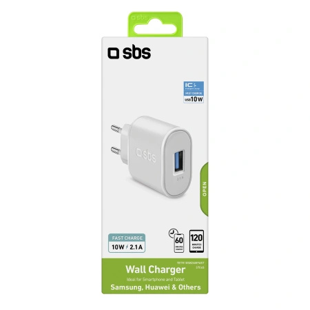 SBS ŁADOWARKA SIECIOWA 10W DO TELEFONÓW Z USB-A APPLE IPHONE 11 12 13 14 15