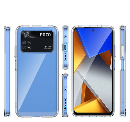 Outer Space Case etui Xiaomi Poco M4 Pro pokrowiec z elastyczną ramką niebieskie