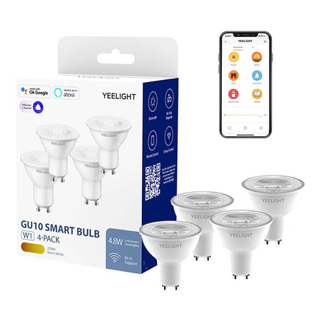 YEELIGHT LAMPKA LED SMART ŻARÓWKA DO ALEXA GOOGLE HOME GU10 ZMIANA