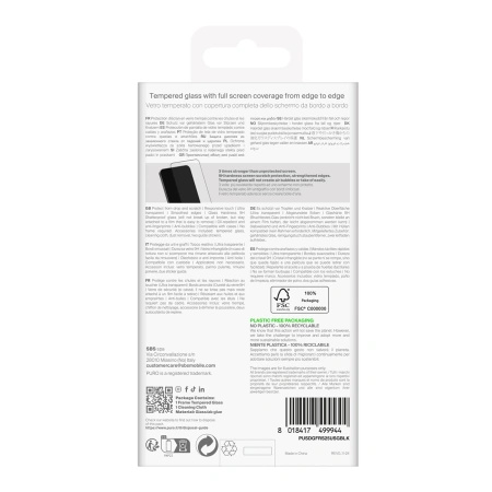 PURO SZKŁO HARTOWANE FRAME TEMPERED GLASS DO SAMSUNG GALAXY S25 ULTRA